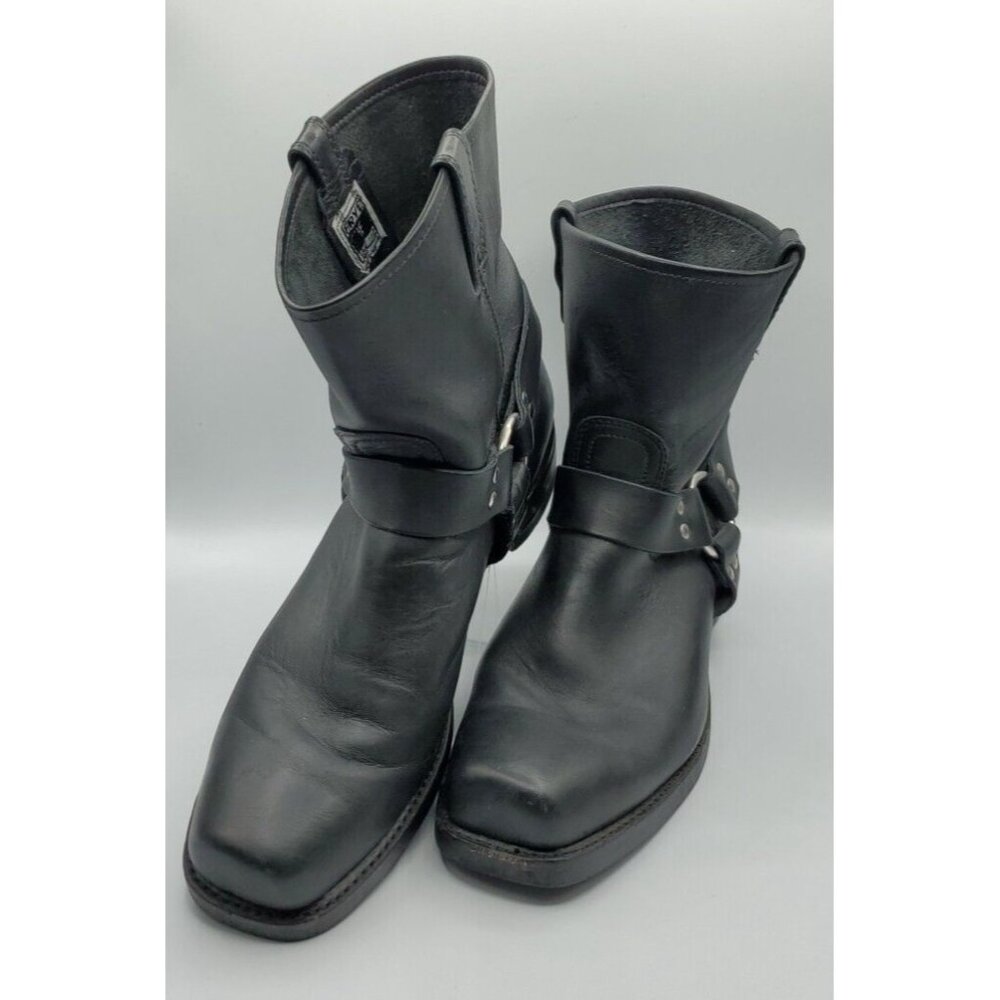 Frye Harness Motorcycle Boots Leather Black Moto Biker Mens Size 13 M 501084 700 - Picture 1 of 16